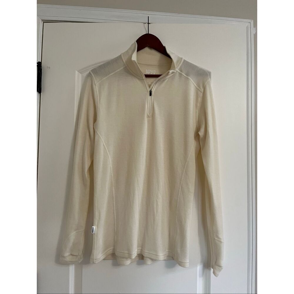 Minus 33 Soft White 1/4 zip Merino Top - L